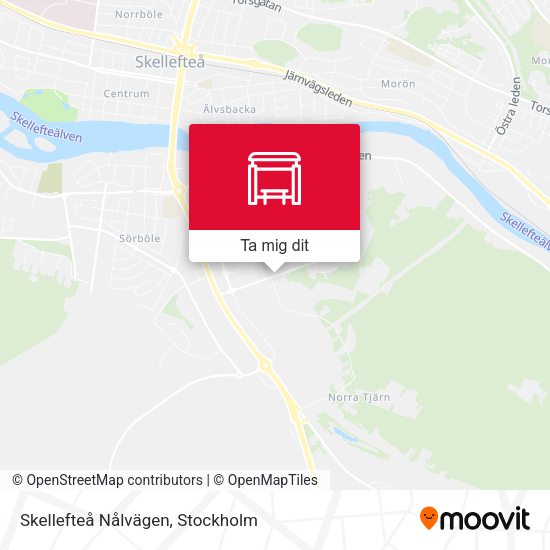 Skellefteå Nålvägen karta