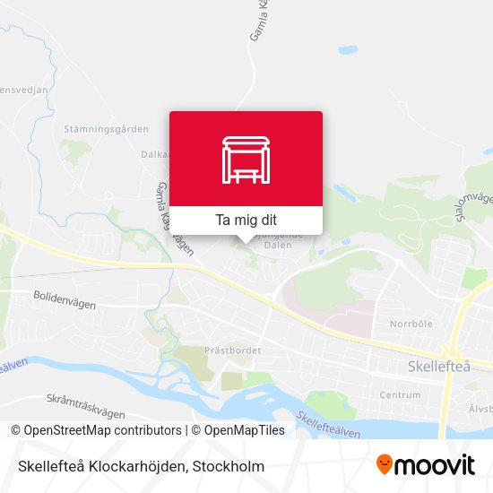 Skellefteå Klockarhöjden karta