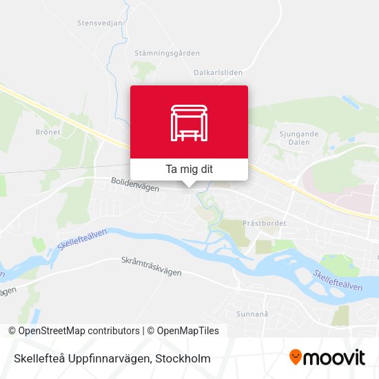 Skellefteå Uppfinnarvägen karta