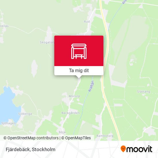 Fjärdebäck karta