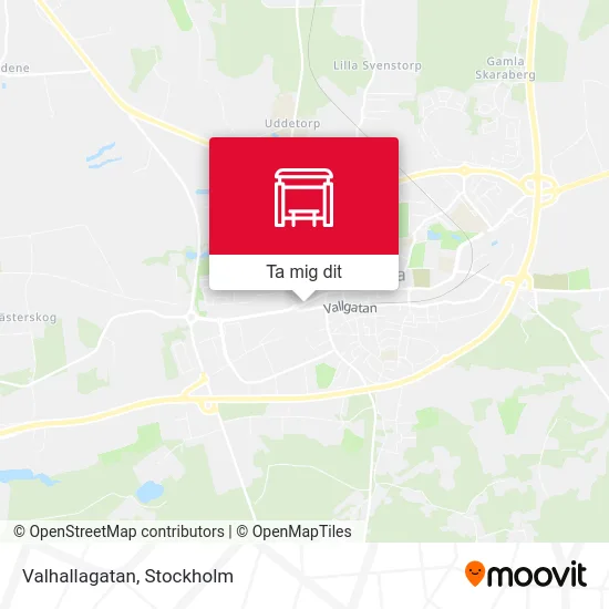 Valhallagatan karta