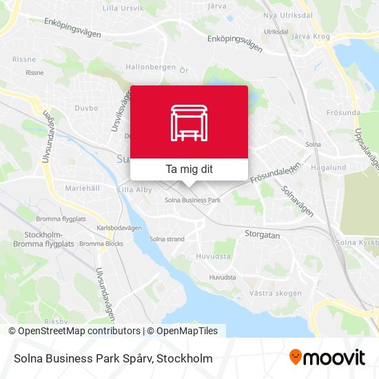 Solna Business Park Spårv karta