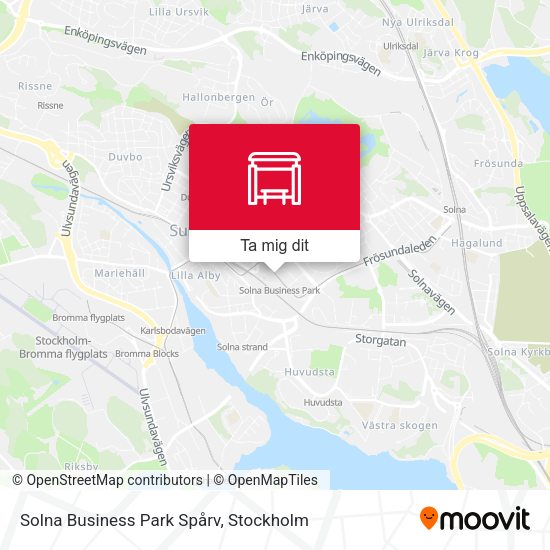 Solna Business Park Spårv karta