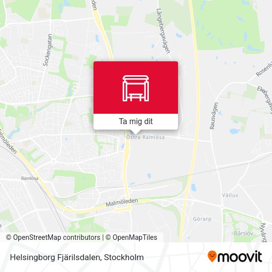 Helsingborg Fjärilsdalen karta