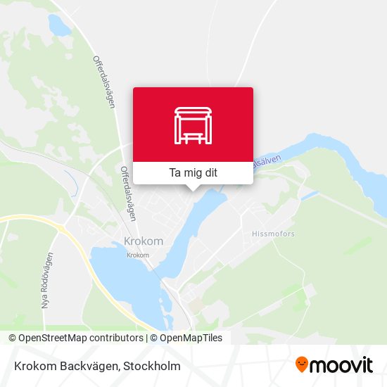 Krokom Backvägen karta