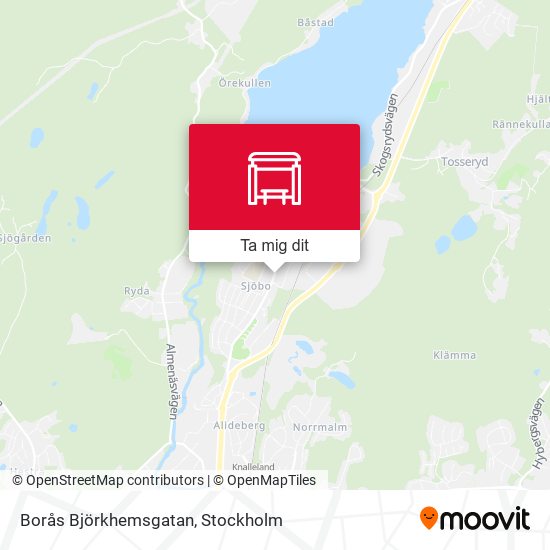 Borås Björkhemsgatan karta