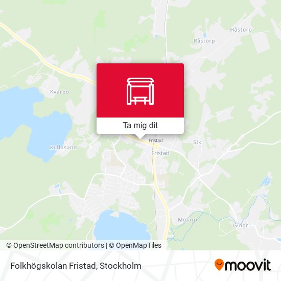 Folkhögskolan Fristad karta