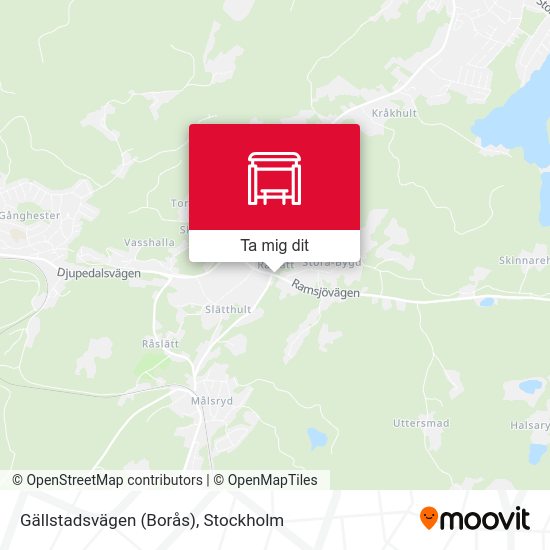 Gällstadsvägen (Borås) karta