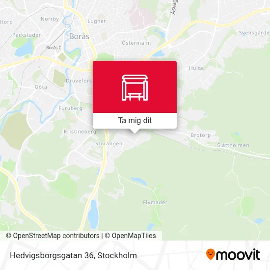 Hedvigsborgsgatan 36 karta