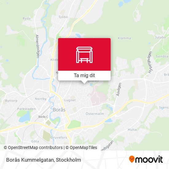 Borås Kummelgatan karta