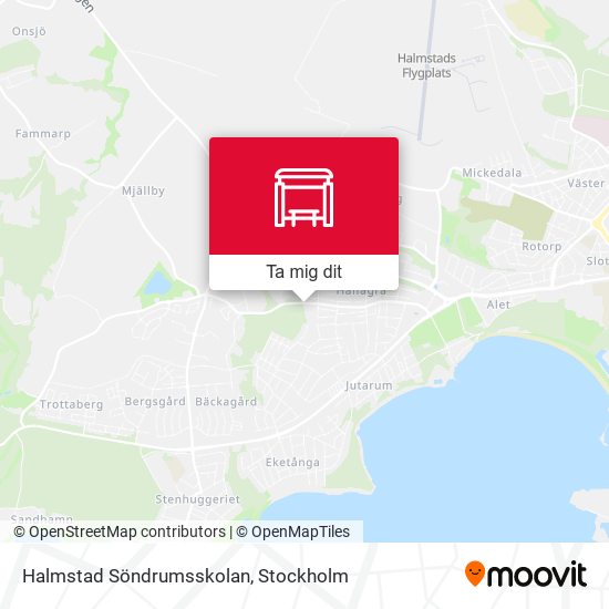 Halmstad Söndrumsskolan karta