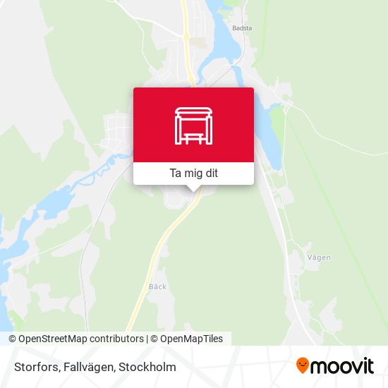 Storfors, Fallvägen karta