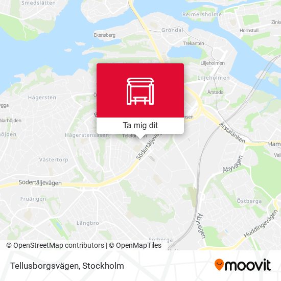 Tellusborgsvägen karta