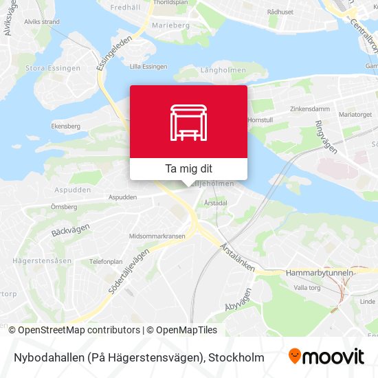 Nybodahallen (På Hägerstensvägen) karta