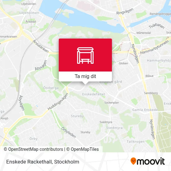 Enskede Rackethall karta