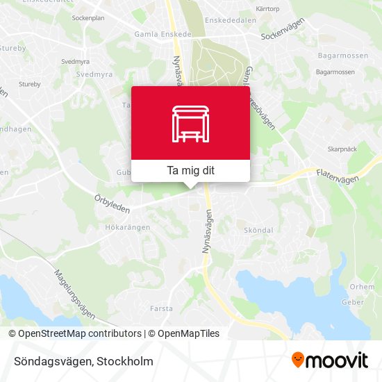 Söndagsvägen karta