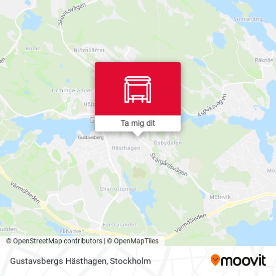 Gustavsbergs Hästhagen karta