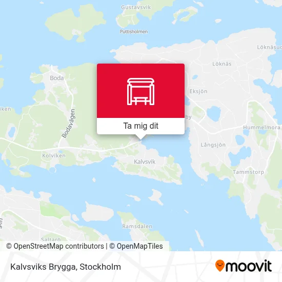 Kalvsviks Brygga karta