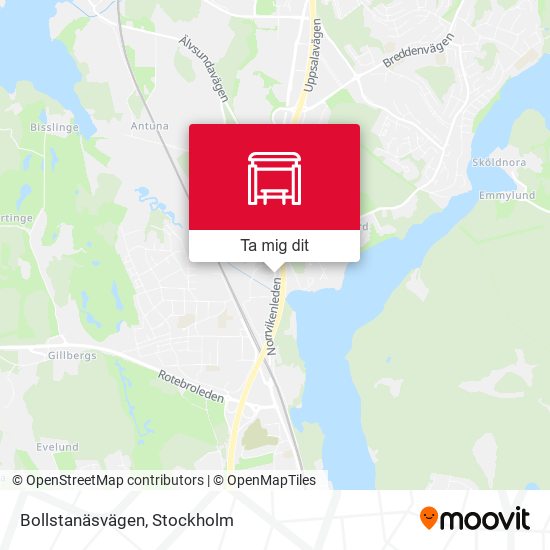 Bollstanäsvägen karta