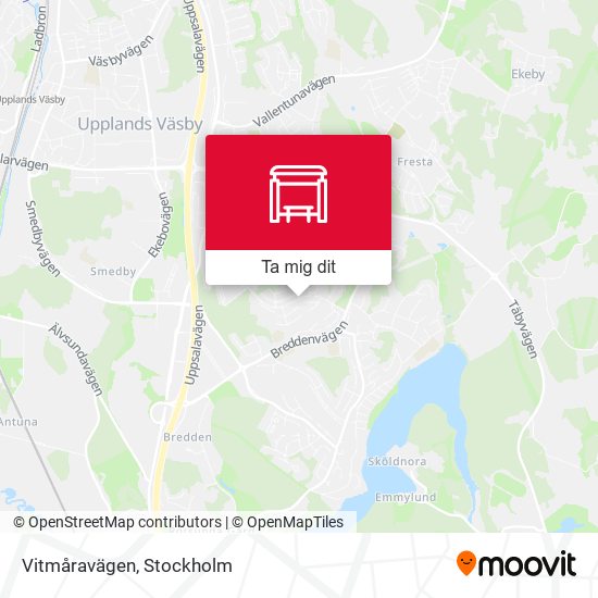 Vitmåravägen karta