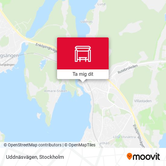 Uddnäsvägen karta