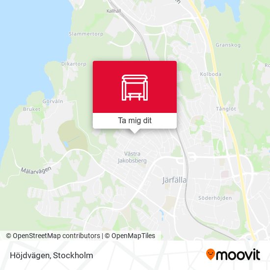 Höjdvägen karta