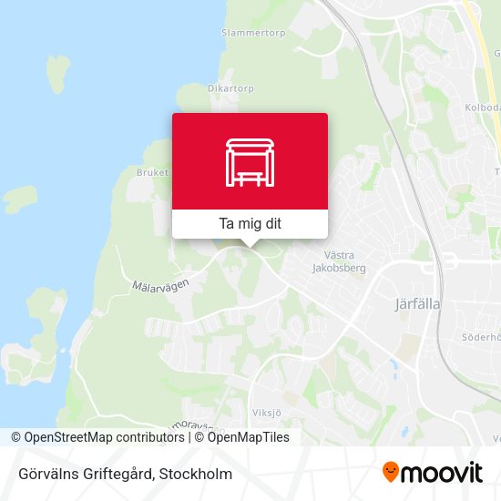 Görvälns Griftegård karta
