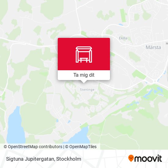 Sigtuna Jupitergatan karta