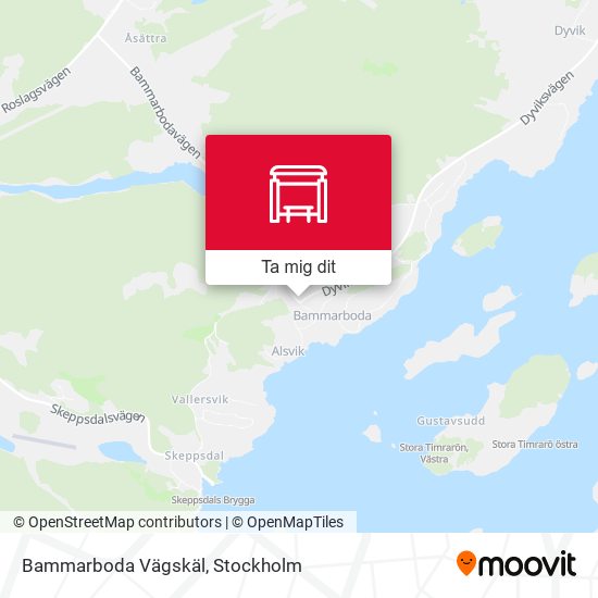 Bammarboda Vägskäl karta