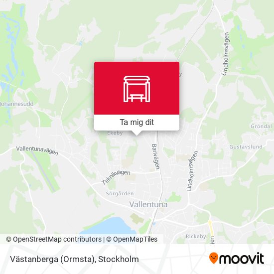 Västanberga (Ormsta) karta