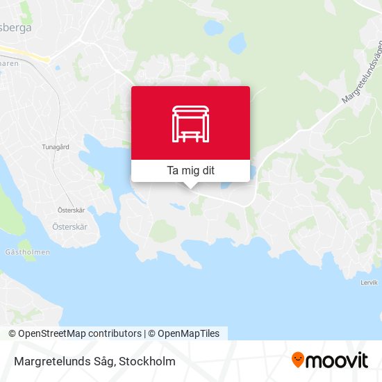 Margretelunds Såg karta