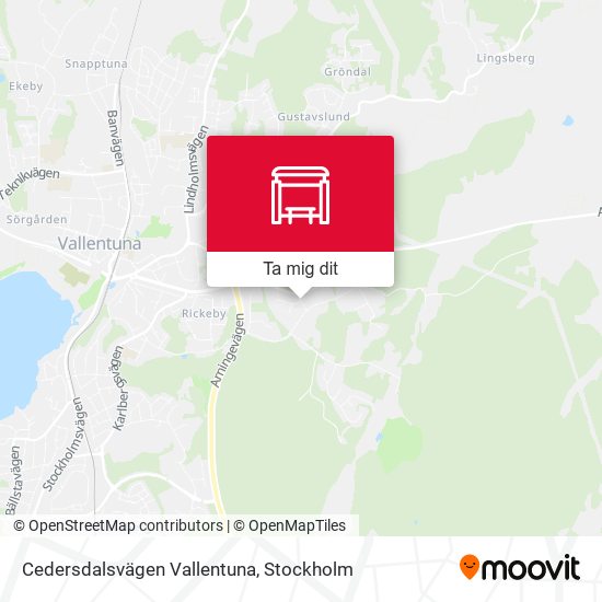 Cedersdalsvägen Vallentuna karta