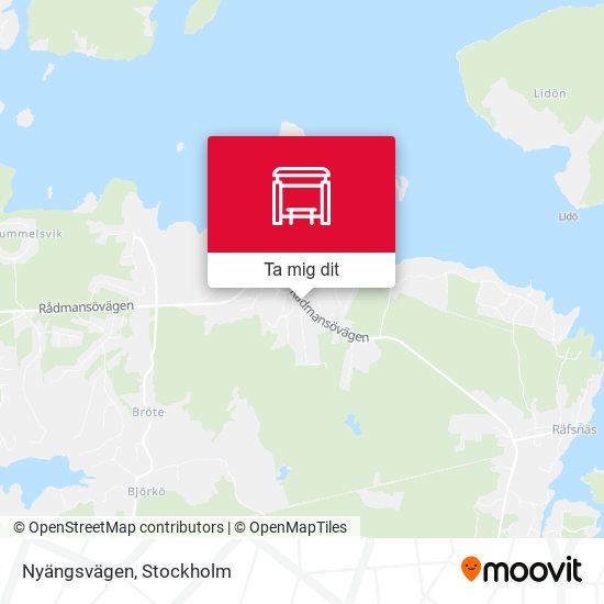 Nyängsvägen karta