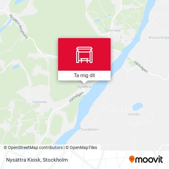 Nysättra Kiosk karta
