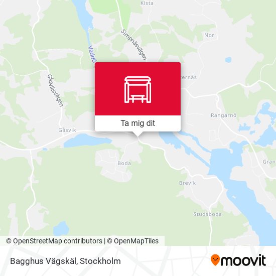 Bagghus Vägskäl karta
