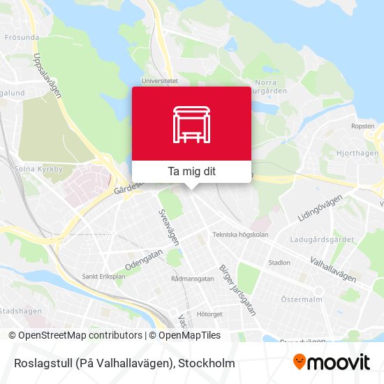 Roslagstull (På Valhallavägen) karta