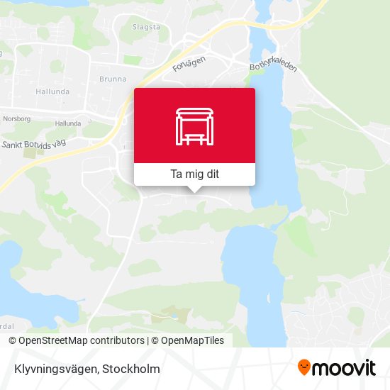 Klyvningsvägen karta