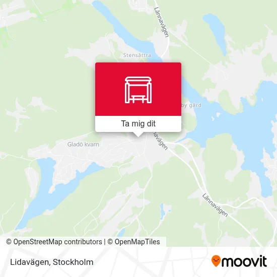 Lidavägen karta