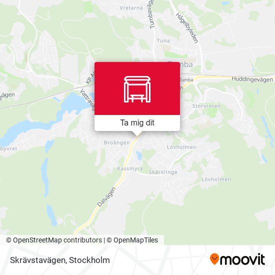 Skrävstavägen karta