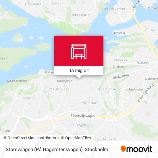 Storsvängen (På Hägerstensvägen) karta