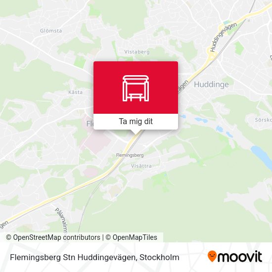 Flemingsberg Stn Huddingevägen karta