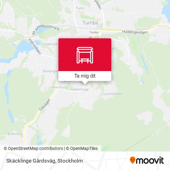 Skäcklinge Gårdsväg karta