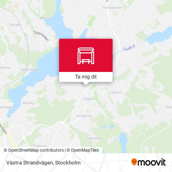 Västra Strandvägen karta