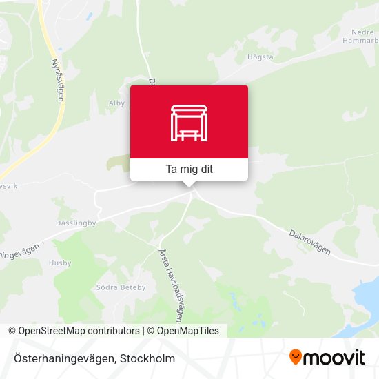 Österhaningevägen karta