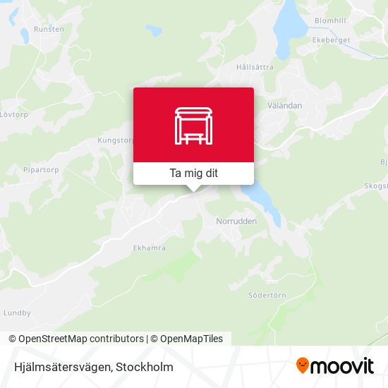 Hjälmsätersvägen karta