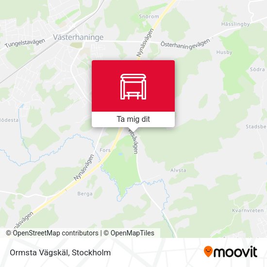 Ormsta Vägskäl karta