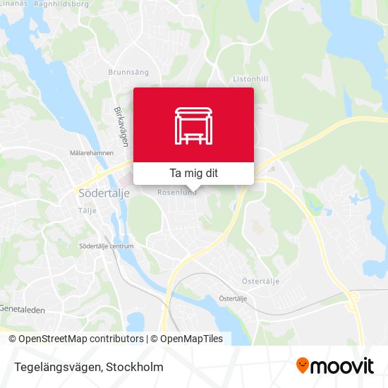 Tegelängsvägen karta