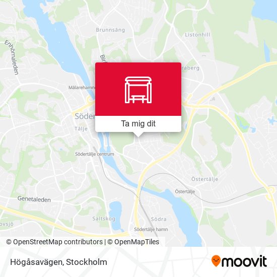 Högåsavägen karta