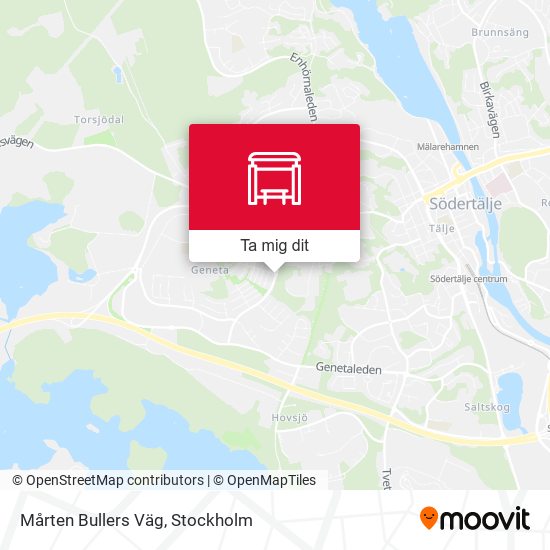 Mårten Bullers Väg karta