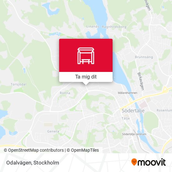 Odalvägen karta